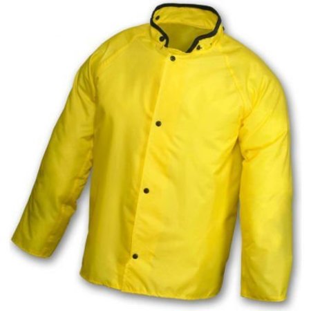 TINGLEY RUBBER Tingley® J21207 Eagle„¢ Storm Fly Front Jacket, Yellow, Hood Snaps, Small J21207.SM